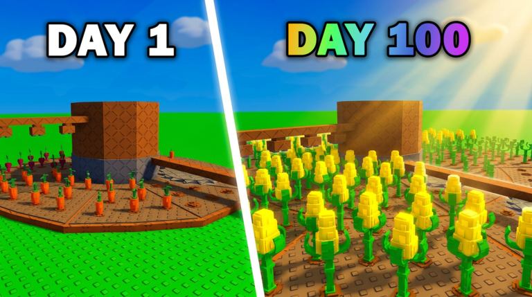 Build A Ring Farm gameplay thumbnail with crops and upgrades